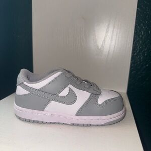 Kids Low-Top Athletic Sneaker in Gray and White